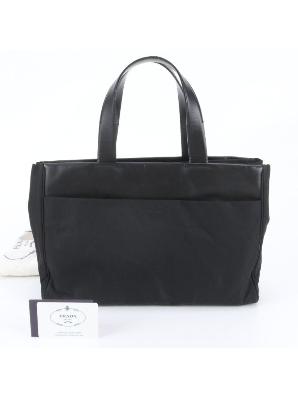 Prada Yokohama Tessuto Nylon Leather Tote Bag